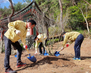 경주시 화랑교육원, 사계절 꽃피는 정원 만들기