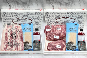 문경약돌돼지+키조개+명이나물= 꿀맛 조합