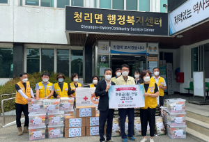 상주시 청리면, 저소득 가정에 생필품세트 기탁