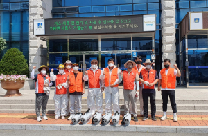 경주시 황성동 자율방재단 '코로나 극복' 다중이용시설 집중 방역