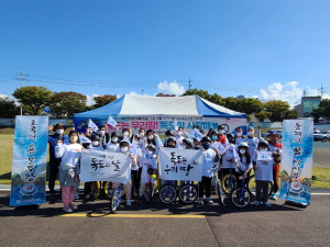 경주시 아화초등학교, 외발자전거 타고 달리며 독도 수호 정신 '널리'