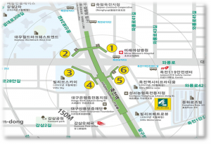 대구광역시, 2호선 죽전역 서편 출입구 이용 가능