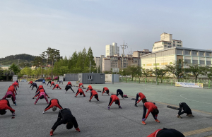 체조로 시작하는 활기찬 '울진군민들의 아침'