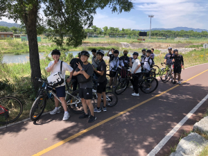 경주시 문화중학교, 사제동행 자전거 탐방으로 '활력 충전'