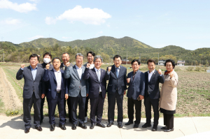 주낙영 경주시장, 현곡 체육공원 건립 현장 시찰