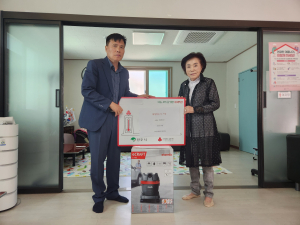 영주시 신도물산, 경로당에 청소기 기탁 '훈훈'