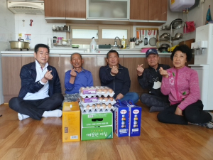 김천시 양금동 통장협의회·체육회, 위안 물품 전달
