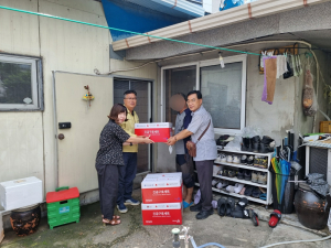 상주시 신흥동, 폭우 피해가구 위문