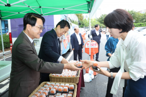 쫄깃한 청도 반건시, 울산 공직자 마음에 쏙