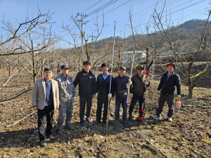 상주시 낙동면, 감 재배교육 현장지원단 격려