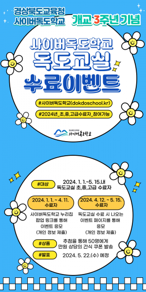 경북교육청, 사이버독도학교 개교 3주년 이벤트 '풍성'