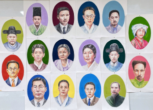 성희여고 학생들이 그린 지역의 독립운동가 16人
