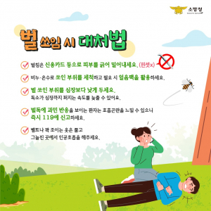 경북도 소방본부, 여름철 '벌 쏘임 사고' 주의해야!