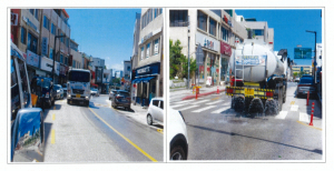 울진군, 살수차로 폭염 '꽉'… 쾌적한 도로환경 만들기