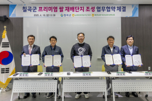 칠곡군 '칠곡산 프리미엄 쌀' 재배단지 초석 쌓는다