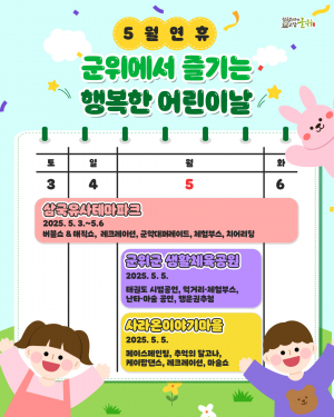 군위군, 어린이날 기념 다채로운 행사 '팡팡'