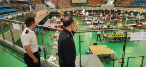 오범식 영천소방서장, 투표소 안전지도 실시